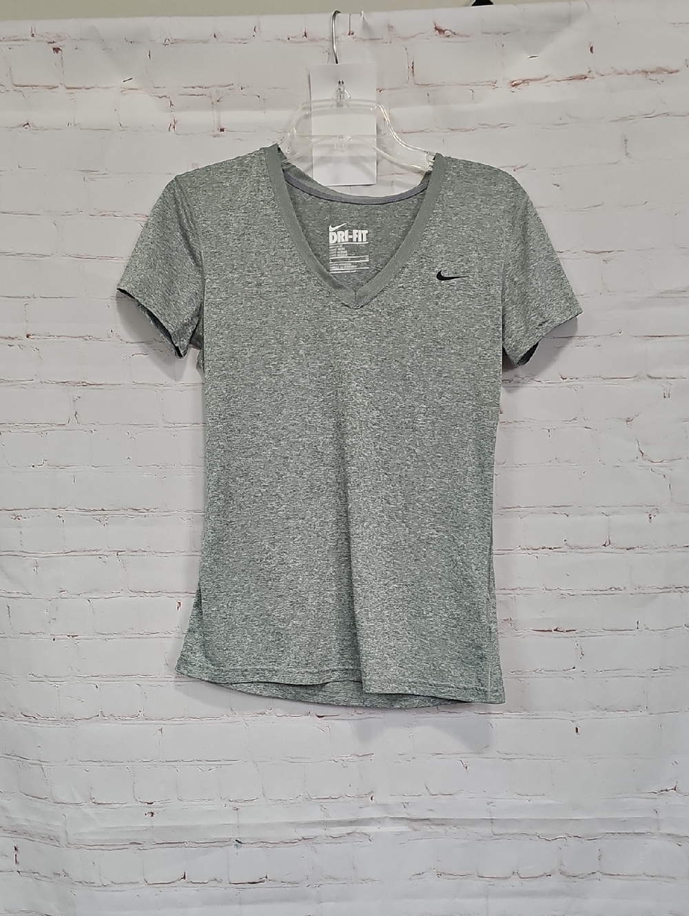 Nike Women’s Gray Heather Dri-FIT V-Neck Tee